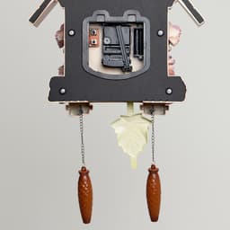 Часы настенные интерьерные большие с кукушкой «Лоза», плавный ход, 63×10×36 см, коричневые