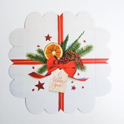 Коробка для кондитерских изделий с пластиковой крышкой «С Новым годом!», 13×13×3 см