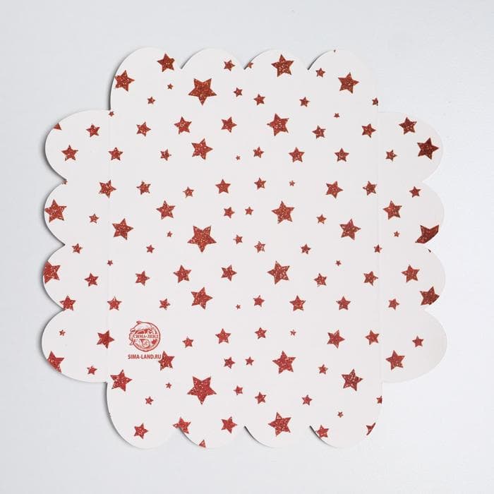 Коробка для кондитерских изделий с пластиковой крышкой «С Новым годом!», 13×13×3 см