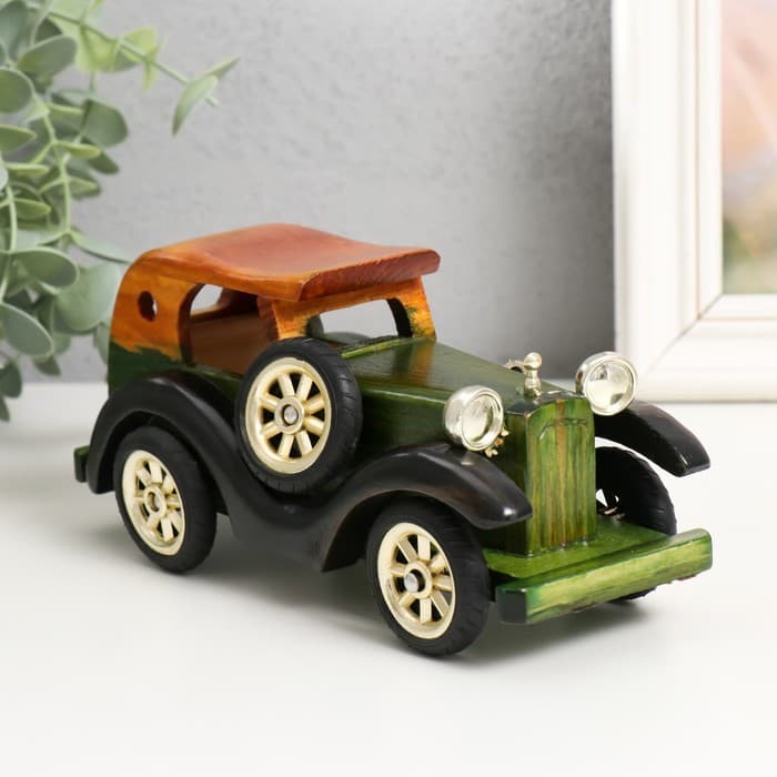 Фигурка дерево «Автомобиль с круглыми фарами», 9×8×20 см, МИКС