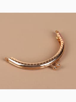 Фермуар пришивной «Полукруг», 10 см, цвет золотистый