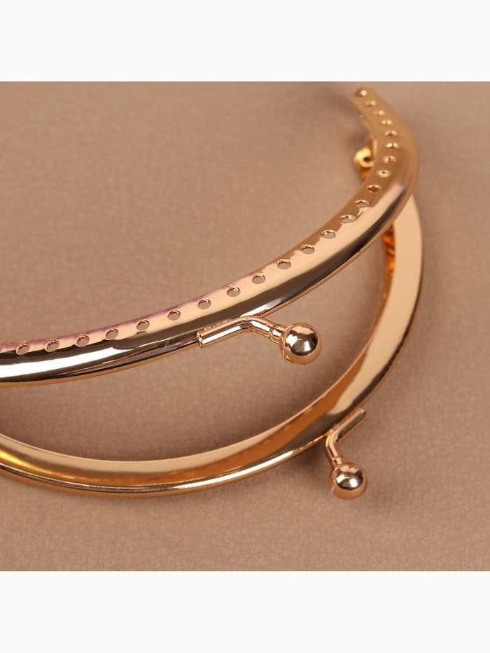 Фермуар пришивной «Полукруг», 10 см, цвет золотистый