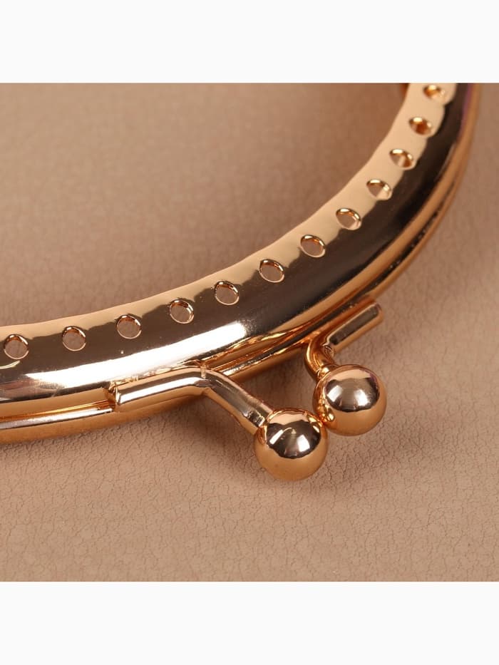 Фермуар пришивной «Полукруг», 10 см, цвет золотистый