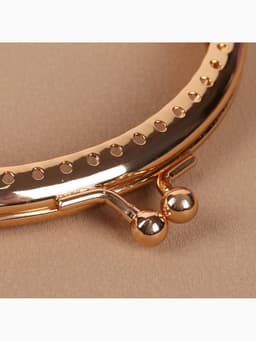 Фермуар пришивной «Полукруг», 10 см, цвет золотистый