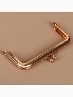 Фермуар пришивной «Прямоугольник», 10 см, цвет золотистый
