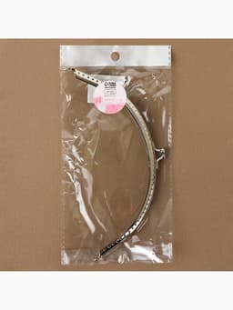 Фермуар пришивной «Полукруг», 20 см, цвет серебряный