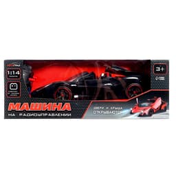 Машинка на пульте управления «Купе», радиоуправление, 1:14, открываются двери и крыша, работает от аккумулятора, цвет чёрный