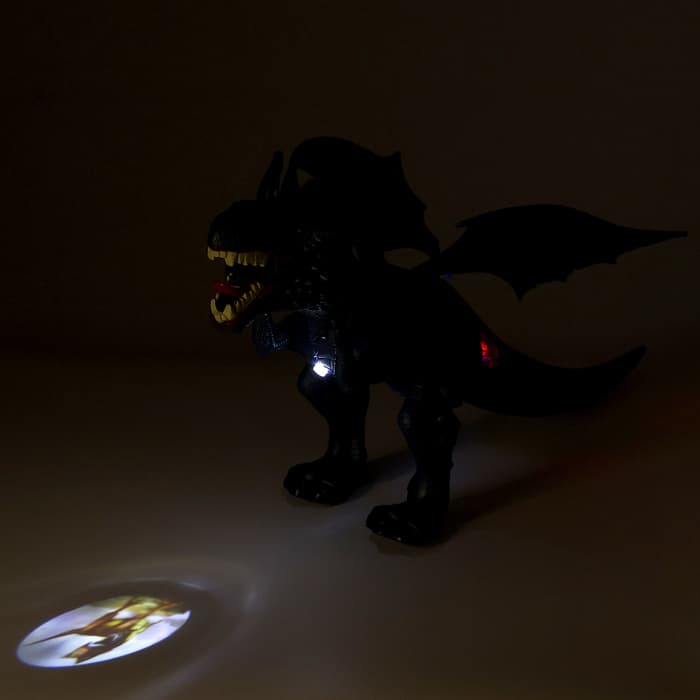 Дракон радиоуправляемый, дышит паром, световые и звуковые эффекты, работает от батареек