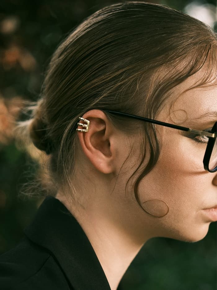 Серьги каффы «Классика», набор 3 шт. цвет золото