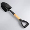 Лопата туристическая «Мастер К» штыковая, 67 см, черная, дерево