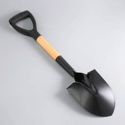 Лопата туристическая «Мастер К» штыковая, 67 см, черная, дерево