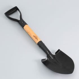 Лопата туристическая «Мастер К» штыковая, 51 см, черная, дерево