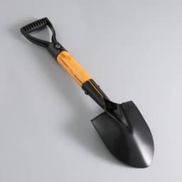 Лопата туристическая «Мастер К» штыковая, 37 см, черная, дерево