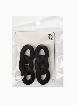 Серьги пластик «Цепь», восторг, малая, чёрные