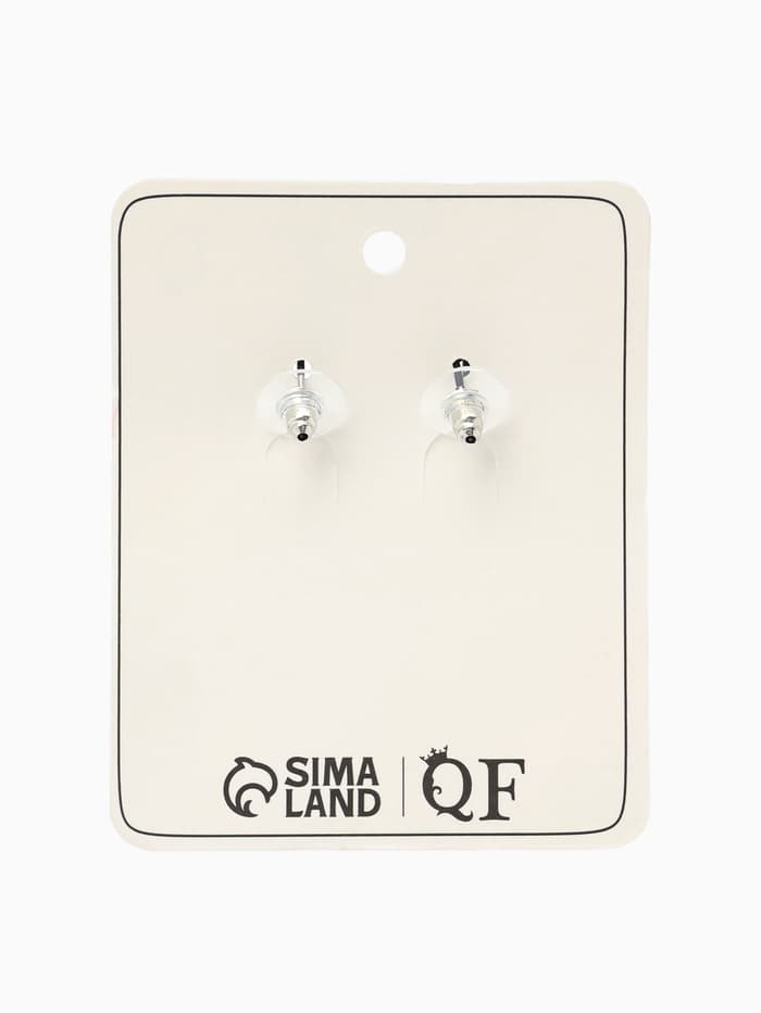 Серьги кольца тройные QF «Боттега», d=3.5, чёрные