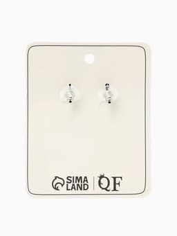 Серьги кольца тройные QF «Боттега», d=3.5, чёрные