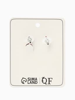 Серьги кольца тройные QF «Боттега», d=3.5, красные
