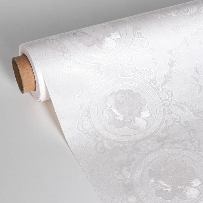 Клеёнка на стол, на тканевой основе, ширина 137 см, рулон 20 метров, толщина 0.25 мм, цвет белый