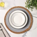 Салфетка сервировочная на стол Доляна «Мэг», 30×30 см, голубая