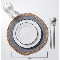 Салфетка сервировочная на стол Доляна «Мэг», 30×30 см, голубая