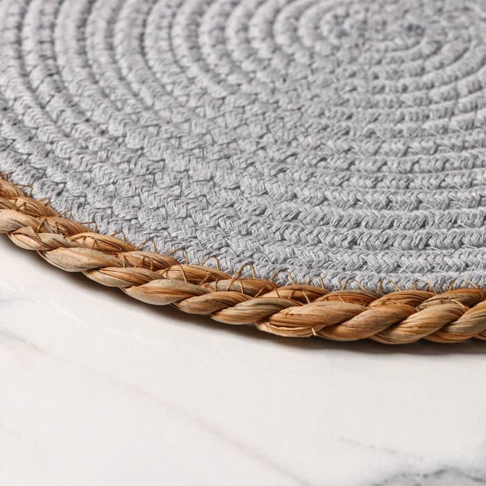 Салфетка сервировочная на стол Доляна «Мэг», 30×30 см, голубая