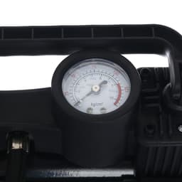 Компрессор автомобильный двухпоршневой, 12 В, фонарь, 25 л/мин, сумка, черный