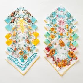 Платки носовые женские «Этель. Цветочный узор», 30×30 см, набор 12 шт.,100% хлопок, рисунок МИКС