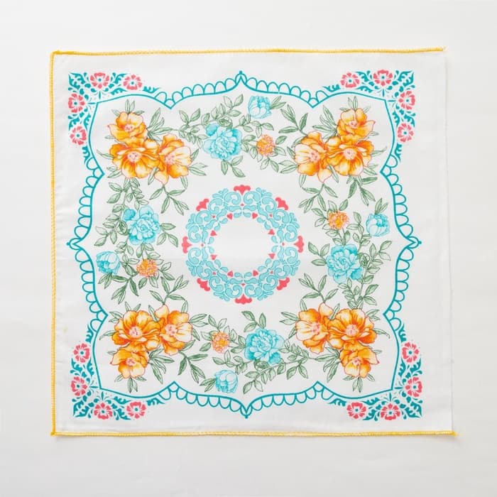 Платки носовые женские «Этель. Цветочный узор», 30×30 см, набор 12 шт.,100% хлопок, рисунок МИКС