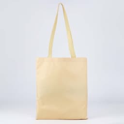 Сумка шопер «Мопс» без молнии, без подклада, бежевая