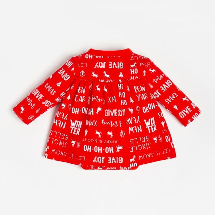 Боди - платье детское «Крошка Я» Joy, рост 80-86 см, красное