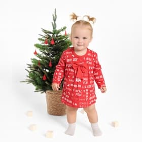 Боди - платье детское «Крошка Я» Joy, рост 80-86 см, красное