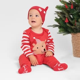 Комбинезон Крошка Я «Мишка», рост 80-86 см, красный