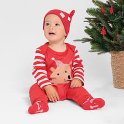 Комбинезон Крошка Я «Мишка», рост 86-92 см, красный