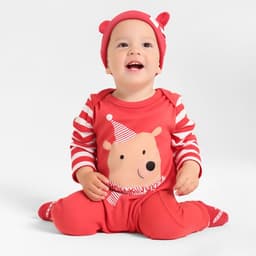 Комбинезон Крошка Я «Мишка», рост 86-92 см, красный