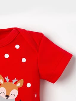 Боди детское «Крошка Я. Первый НГ», рост 68-74 см, красное