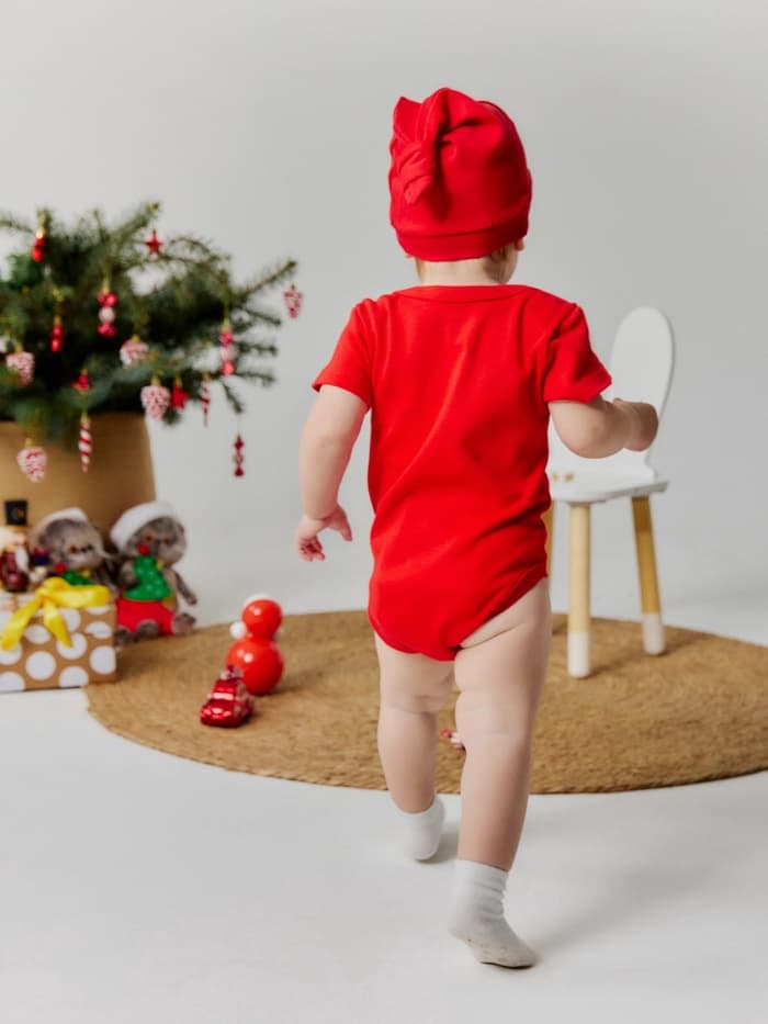 Боди детское «Крошка Я. Первый НГ», рост 80-86 см, красное