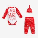 Комплект детский новогодний (боди, штаны, шапочка) «Крошка Я» Joy, рост 62-68 см