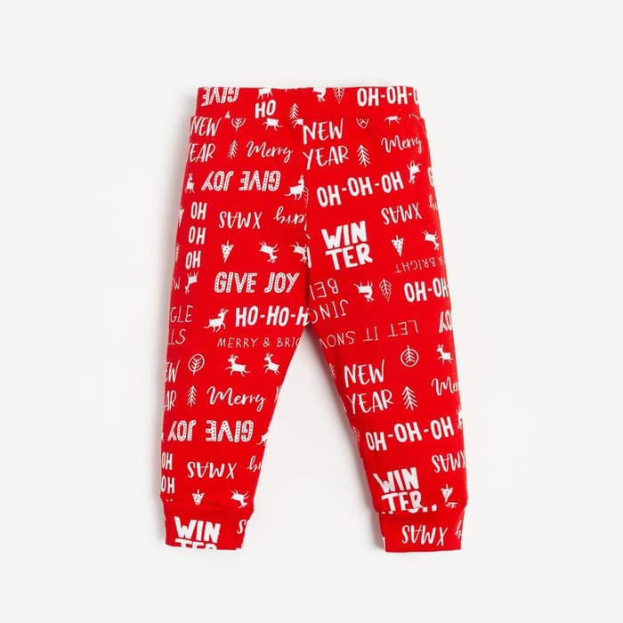 Комплект детский новогодний (боди, штаны, шапочка) «Крошка Я» Joy, рост 62-68 см