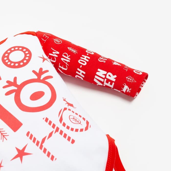 Комплект детский новогодний (боди, штаны, шапочка) «Крошка Я» Joy, рост 62-68 см