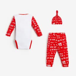 Комплект детский новогодний (боди, штаны, шапочка) «Крошка Я» Joy, рост 62-68 см