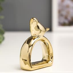 Фигурка керамика держатель для салфеток «Воробушек», медь, 7.5×5.8×2.2 см