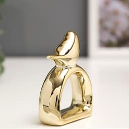 Фигурка керамика держатель для салфеток «Воробушек», медь, 7.5×5.8×2.2 см