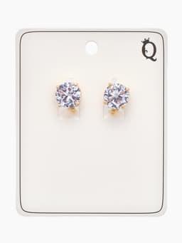 Серьги клипсы для ушей QF «Вечеринка», крупные, белая в золоте