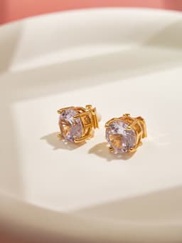 Серьги клипсы для ушей QF «Вечеринка», крупные, белая в золоте