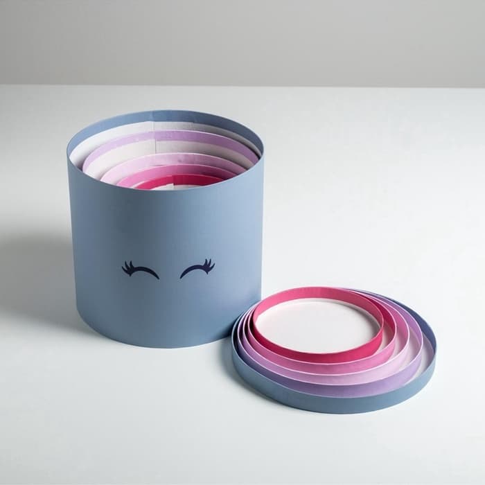 Набор коробок для цветов 5 в 1, упаковка подарочная, «Глазки», 14×14×13 см - 22×22×19.5 см