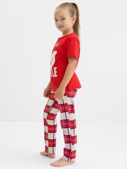 Пижама новогодняя детская: футболка, брюки, KAFTAN: Bear, рост 98-104 см