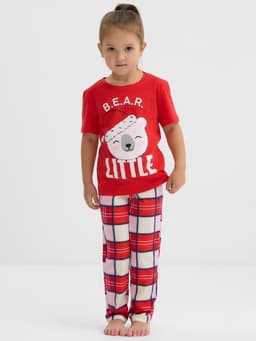 Пижама новогодняя детская: футболка, брюки, KAFTAN: Bear, рост 98-104 см