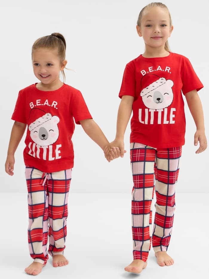 Пижама новогодняя детская: футболка, брюки, KAFTAN: Bear, рост 98-104 см