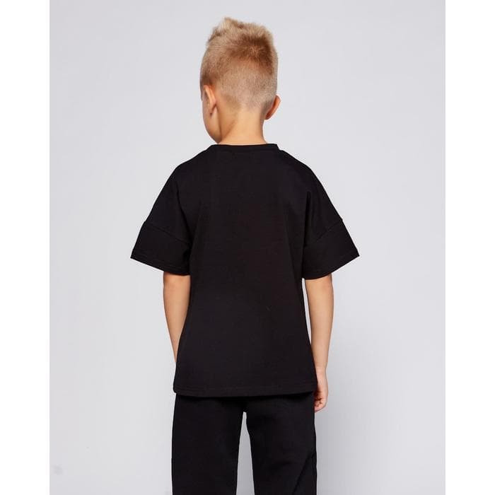 Футболка детская однотонная MINAKU: Basic line, чёрная, рост 98 см