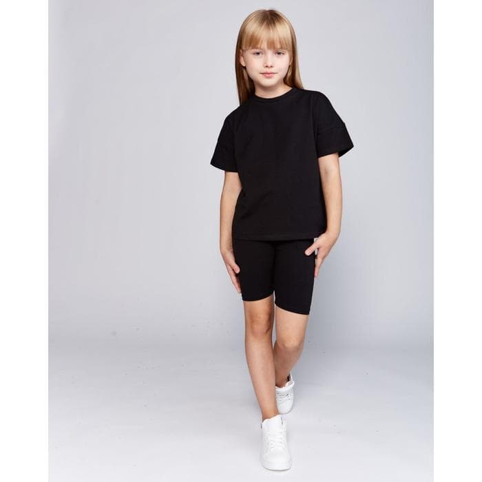 Футболка детская однотонная MINAKU: Basic line, чёрная, рост 98 см